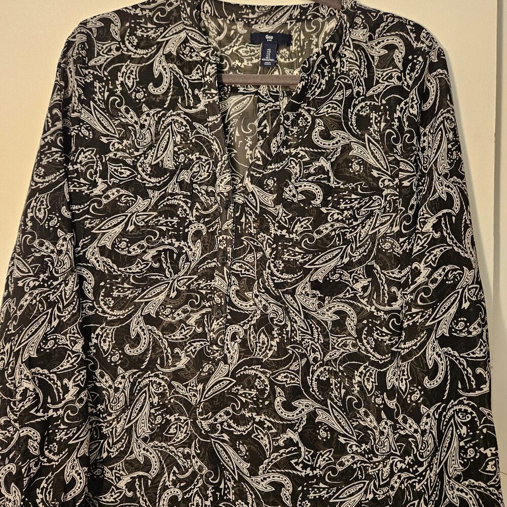 Sheer long sleeve blouse